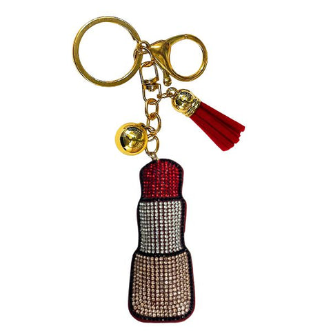 Lipstick Crystal Bling Keychains