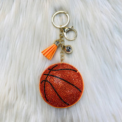 Gameday Crystal Sport Keychains - Basketball