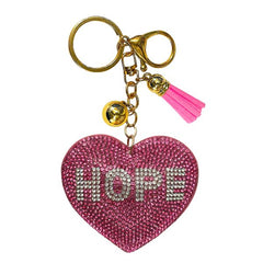 Hope Crystal Bling Keychain