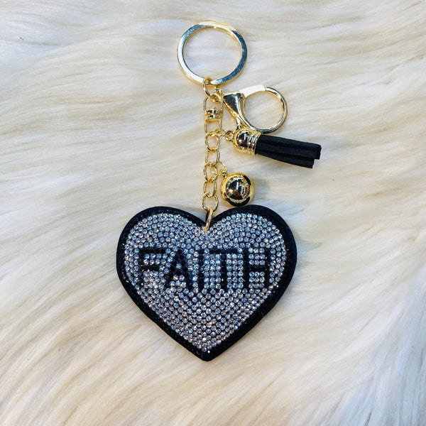 Heart Keychains - Faith