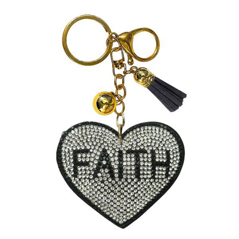 Faith Crystal Bling Keychains