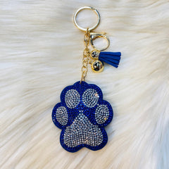 Gameday Crystal Paw Keychains - Royal Blue 1