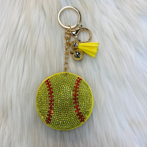 Gameday Crystal Sport Keychains - Baseball 2