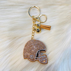 Gameday Crystal Football Helmet Keychains