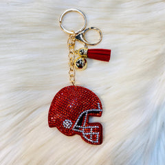 Gameday Crystal Football Helmet Keychains