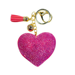 Heart Crystal Bling Keychains