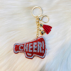 Gameday Crystal Cheer Keychains