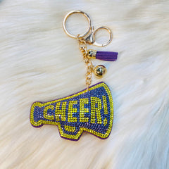 Gameday Crystal Cheer Keychains