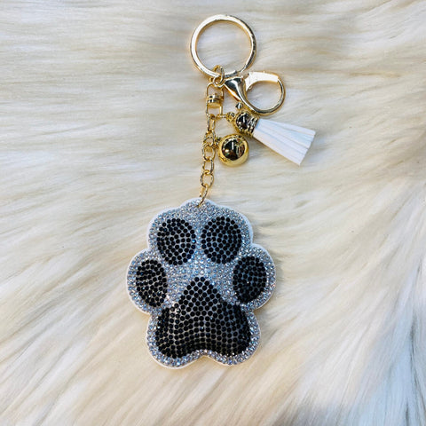 Gameday Crystal Paw Keychains - Ivory