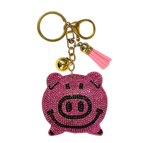 Pig Crystal Big Keychains