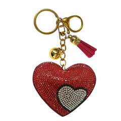 Heart Crystal Bling Keychains