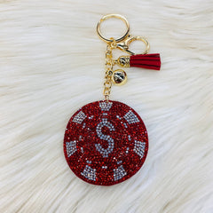 Dollar Sign Keychains - Red