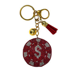 Dollar Signs Crystal Bling Keychains