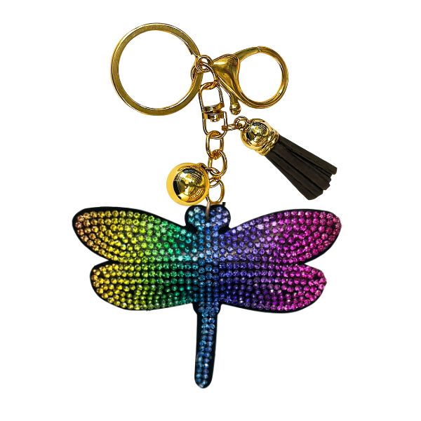 Dragonfly Crystal Bling Keychains