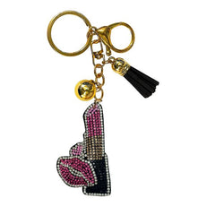 Lipstick Crystal Bling Keychains