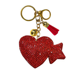 Heart Crystal Bling Keychains