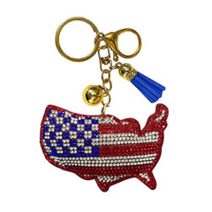 Americana Crystal Bling Keychains