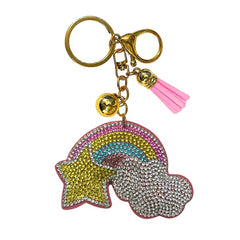 Rainbow Crystal Bling Keychains