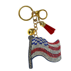 Americana Crystal Bling Keychains