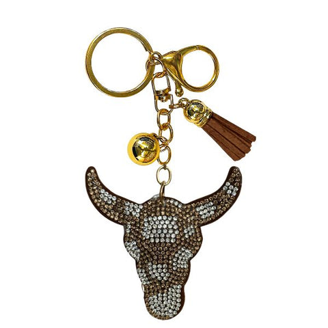 Western Animal Crystal Keychain