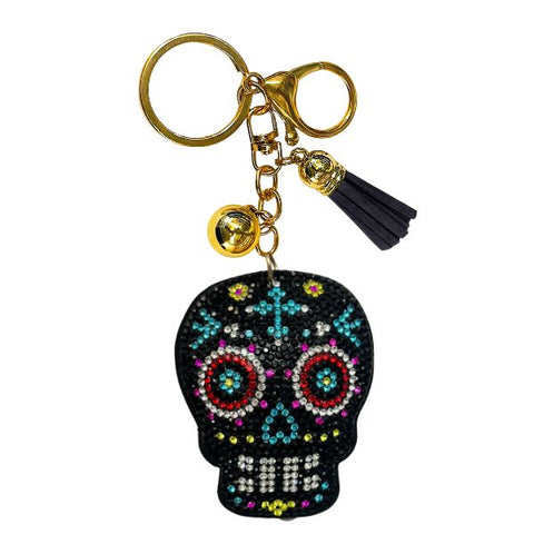 Skull Crystal Bling Keychains