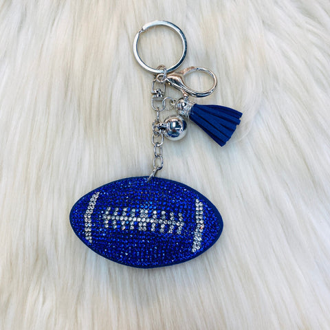 Gameday Crystal Football Keychains