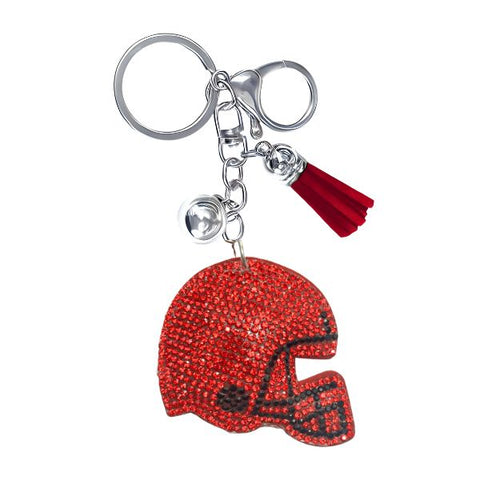 Helmet Crystal Bling Keychains