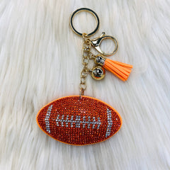 Gameday Crystal Football Keychains