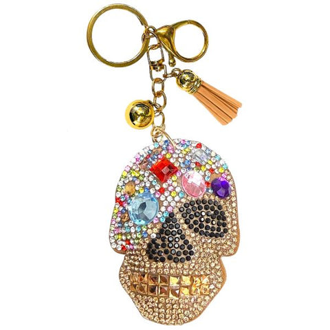 Skull Crystal Bling Keychains