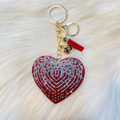 Crystal Heart Keychains