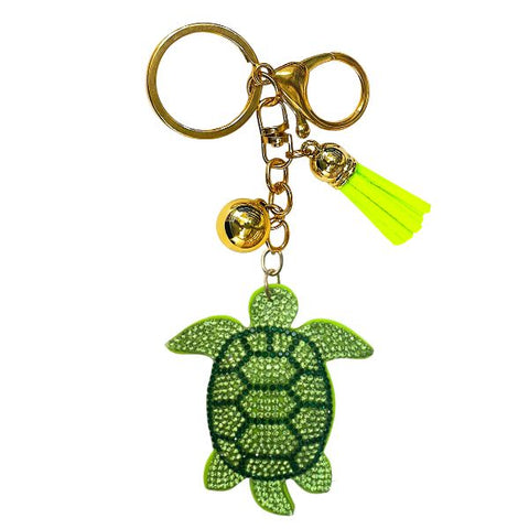 Turtle Crystal Bling Keychains