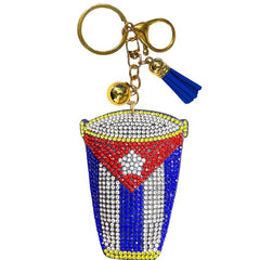 Americana Crystal Bling Keychains
