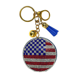 Americana Crystal Bling Keychains