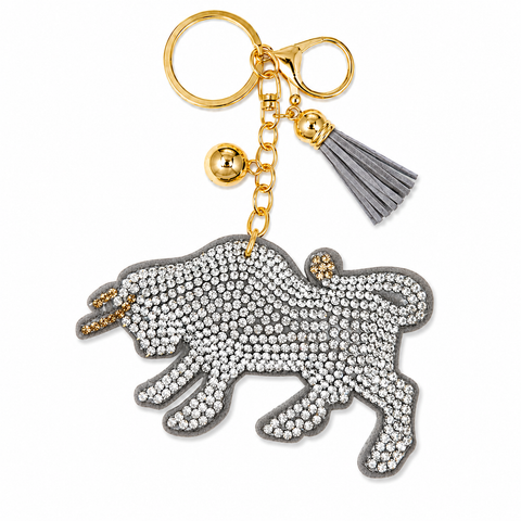 Cow Crystal Bling Keychains