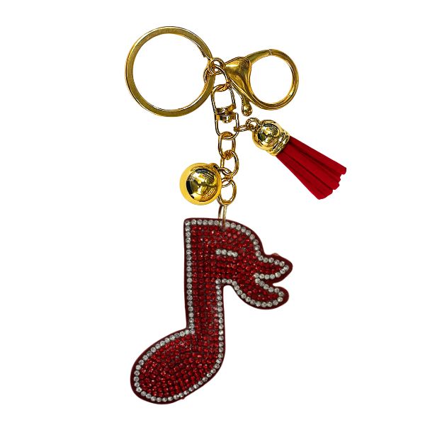 Music Crystal Bling Keychains