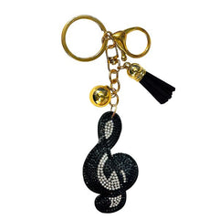 Music Crystal Bling Keychains