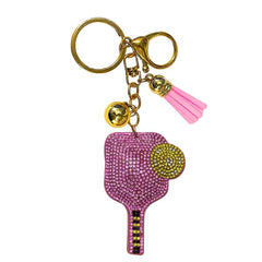 Pickleball Crystal Bling Keychains