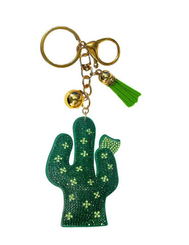 Cactus Crystal Bling Keychains