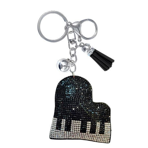 Music Crystal Bling Keychains