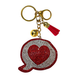 Heart Crystal Bling Keychains