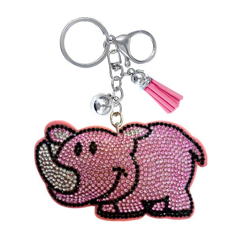 Pig Crystal Big Keychains