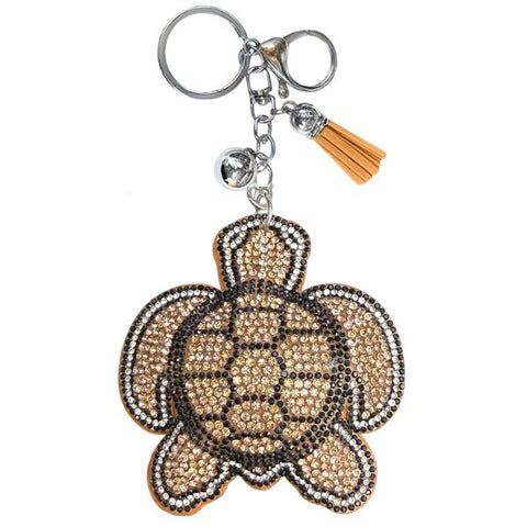 Turtle Crystal Bling Keychains