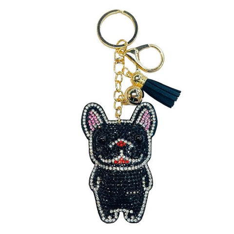 Dog Crystal Bling Keychains