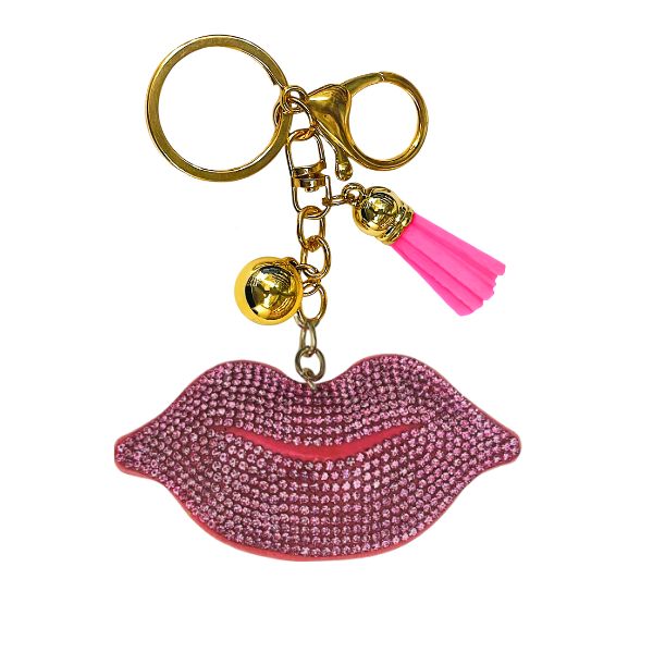 Lips Crystal Bling Keychains