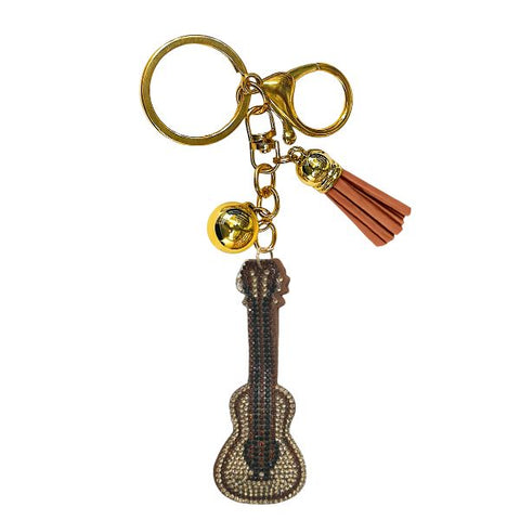 Guitar Crystal Bling Keychains