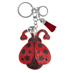Ladybug Crystal Bling Keychains