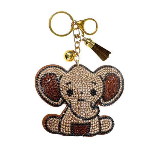 Elephants Crystal Bling Keychains