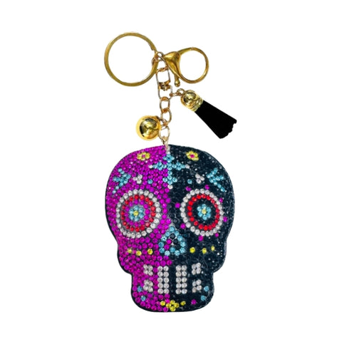 Skull Crystal Bling Keychains