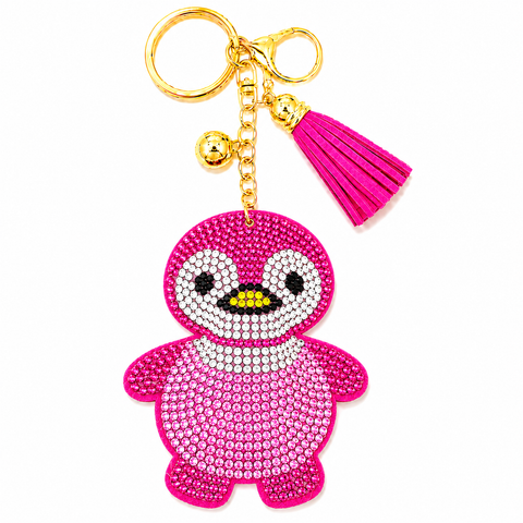 Penguin Crystal Bling Keychains