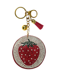 Fruit Crystal Bling Keychains